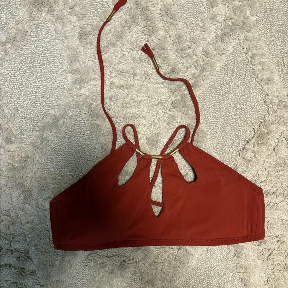 Robin Piccone Rose Cutout Bikini Top